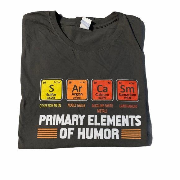Other - Graphic Tee "Elements of Humor"  "SArCaSAm" XL